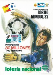 Coleccionismo deportivo: TARJETA POSTAL/POSTCARD. NUEVA. SIN CIRCULAR. SORTEO LOTERÍA NACIONAL MUNDIAL FÚTBOL ESPAÑA'82.